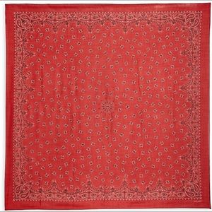 Yves saint Laurent bandana print paisley scarf red